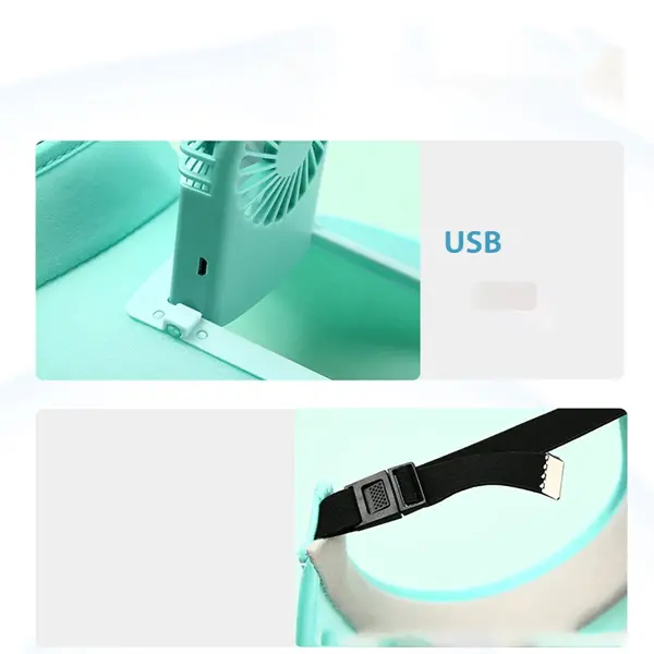 USB Fan Sun Hat Wide Brim Portable Running Visor Cap