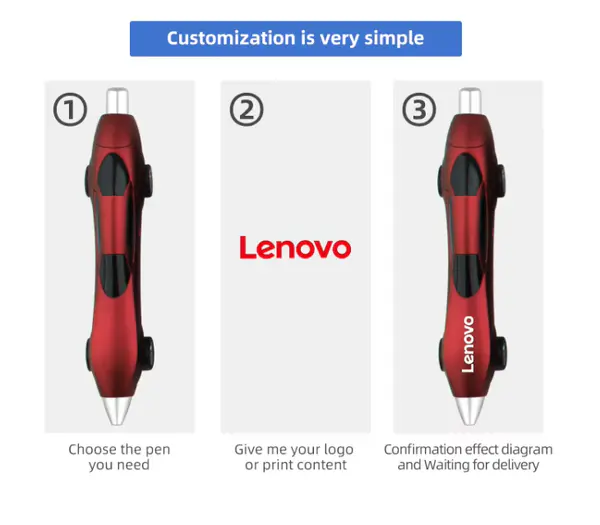 Pen Printing logo Printing Creative Gift Stationery Car Cartoon Plastic Ballpoint Pen