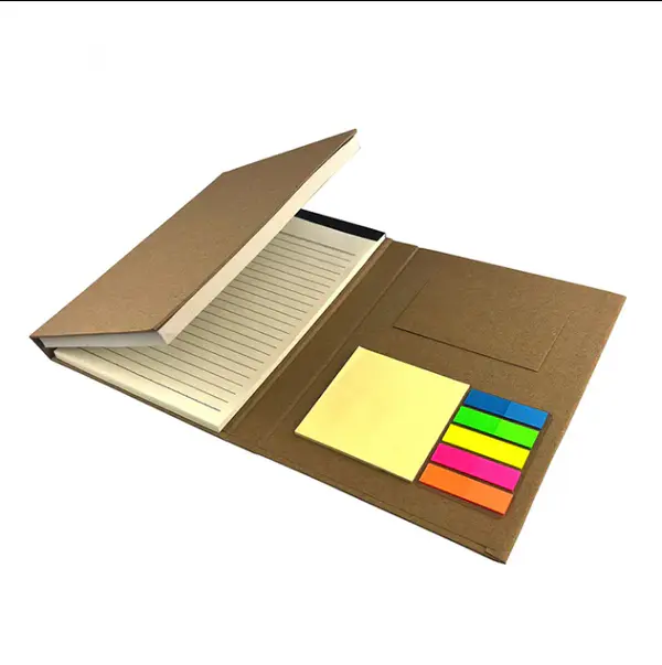  Kraft Paper Cover Stationery Set Featuring 5 Color Memo Pad & Pen for Personalized Note-Taking