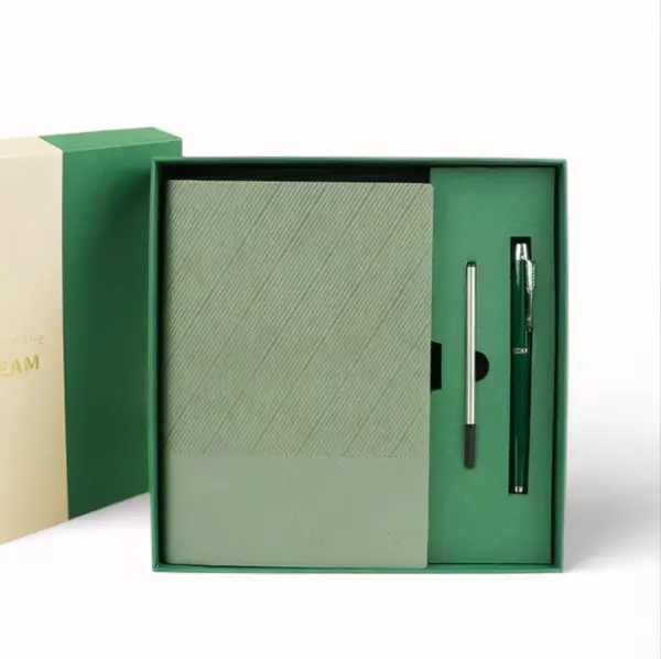 Leather Notebook Pen Set