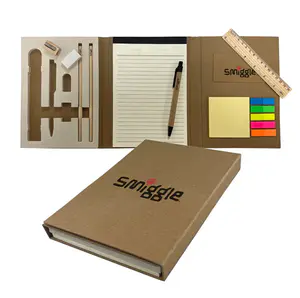  Kraft Paper Cover Stationery Set Featuring 5 Color Memo Pad & Pen for Personalized Note-Taking