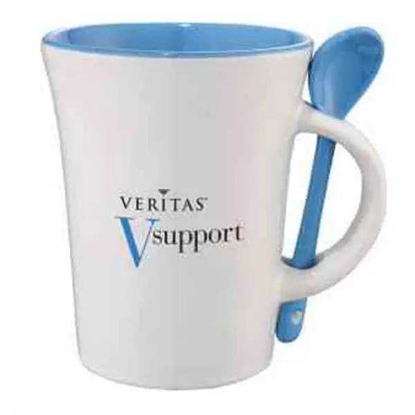 10-oz. Ceramic Mug with Spoon