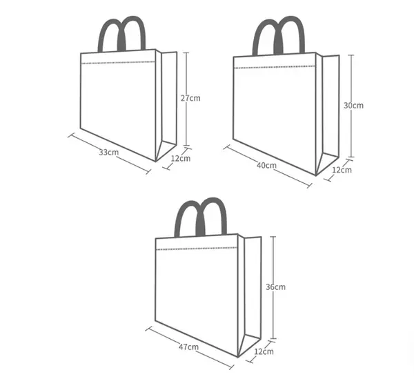 Non-woven Silver Metallic Laser Shopping Bag Sublimation Tote Bag