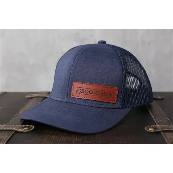 Custom Leather Patch Hat-Golf, Gift for Father's Day,Trucker