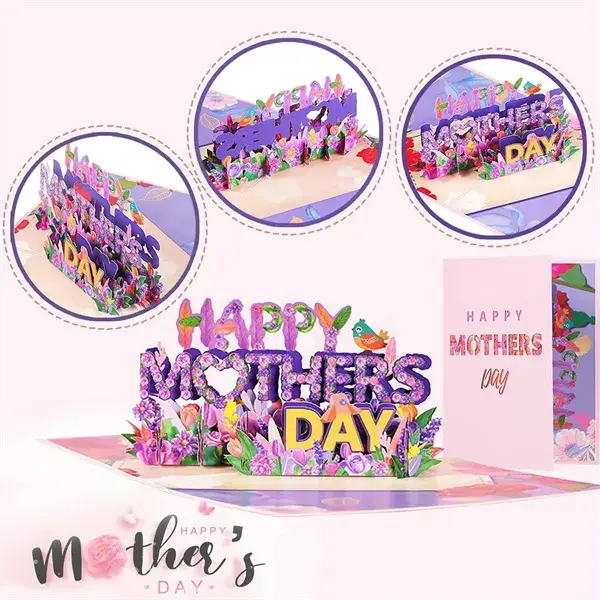 3D Creative Festival Blessings Mother's Day Card