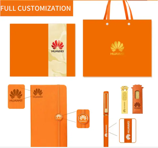 Business Notebook Set Can Be Printed logo Company Gift Advertising Gift Leather Notebook with Pen