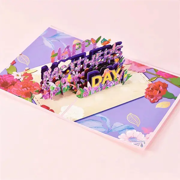 3D Creative Festival Blessings Mother's Day Card
