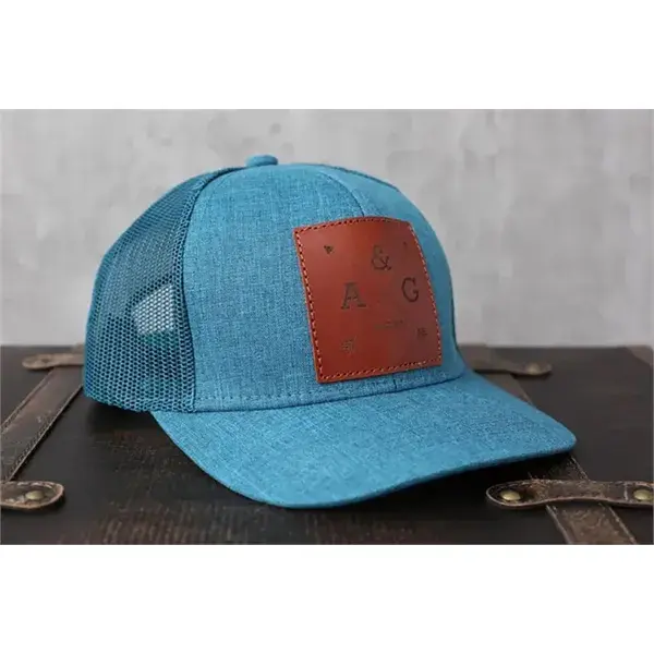 Custom Leather Patch Hat-Golf, Gift for Father's Day,Trucker