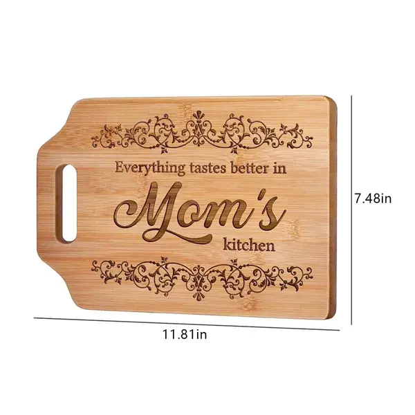 Large mothers day fathers gifts kitchen bamboo cutting board