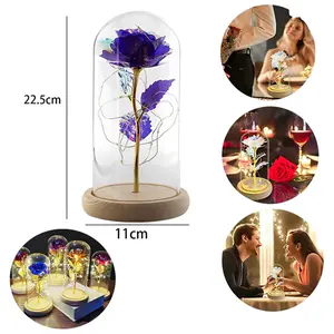 Mother's Day Gifts Galaxy Artificial Rose with LED Light