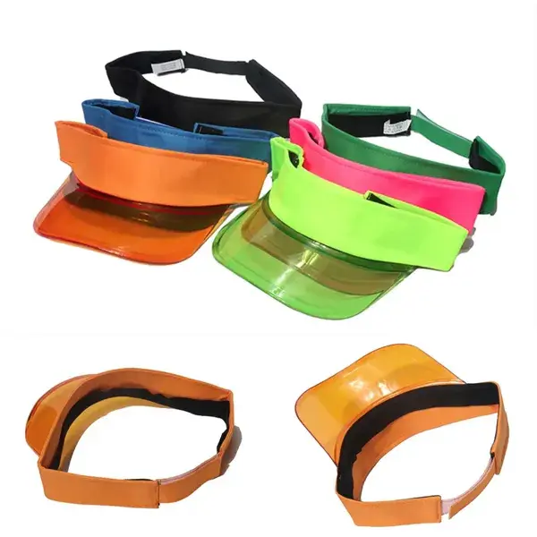 Unisex PVC Sun Visor Hats