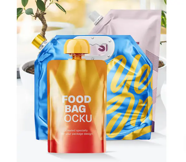 50ml 100ml 500ml Special Shape Juice Plastic Packaging Bag for Soft Drink Fruit Juice Stand up Spout Pouches