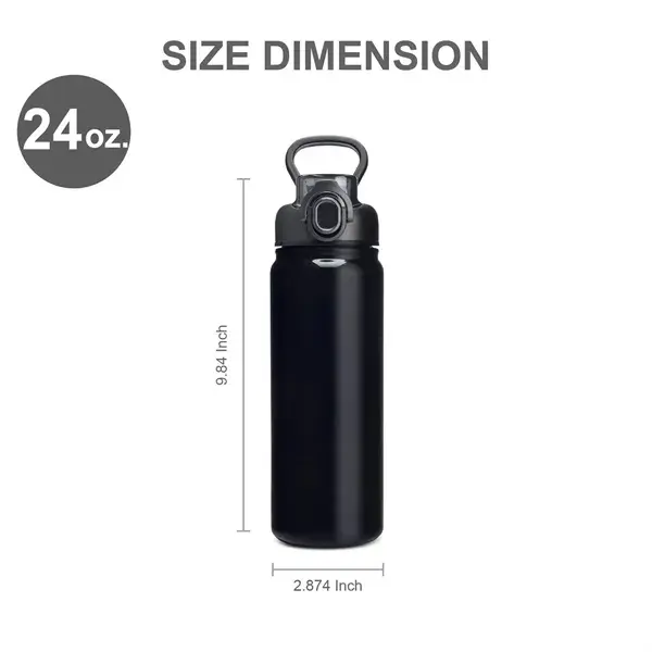 24 oz Stainless Steel Vacuum Insulated Water Bottle w/ spout