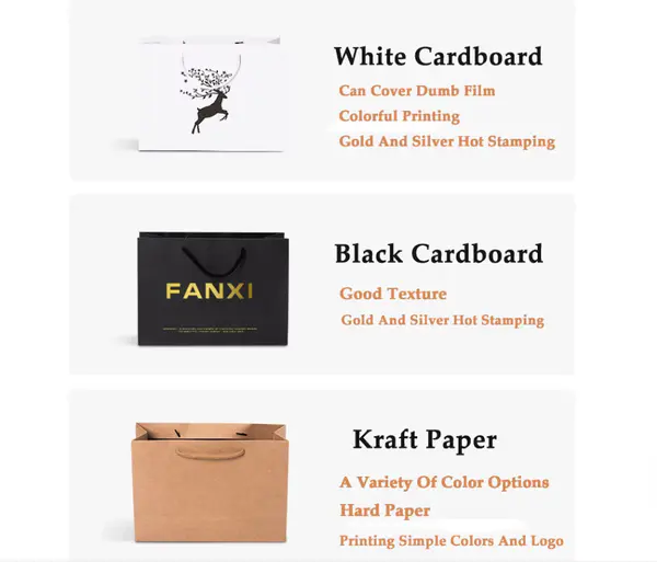 Shopping Paper Bags With Handles Custom Logo 