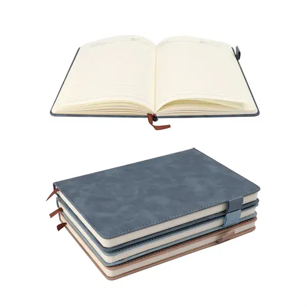 A5 PU Leather Journal Notebook w/ Pen Holder 200 Lined Pages