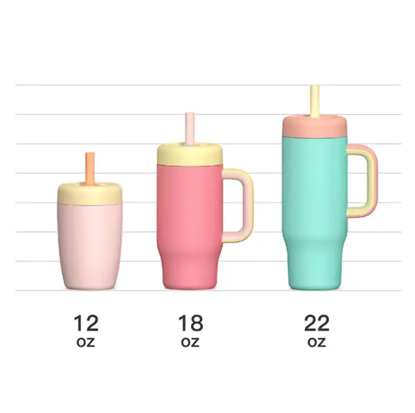 New Arrival 12oz Tumbler with Handle Stainless Steel Kids Tumbler Anti-Spill Insulated Reusable Water Bottle