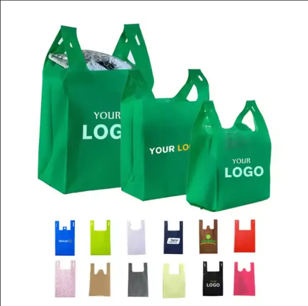 40g Recycled Eco Friendly Non Woven Shopping Bag Reusable Non-woven t Shirt Fabric Bag