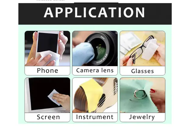 Jewelry Cleaning Cloth Soft Microfiber Jewelry Cloth Custom Debossed Logo Silver Polishing Cloth